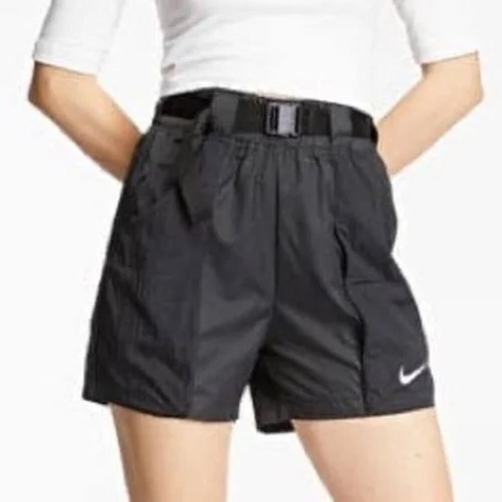 Nike Woven Buckle Shorts in Black, Size Medium